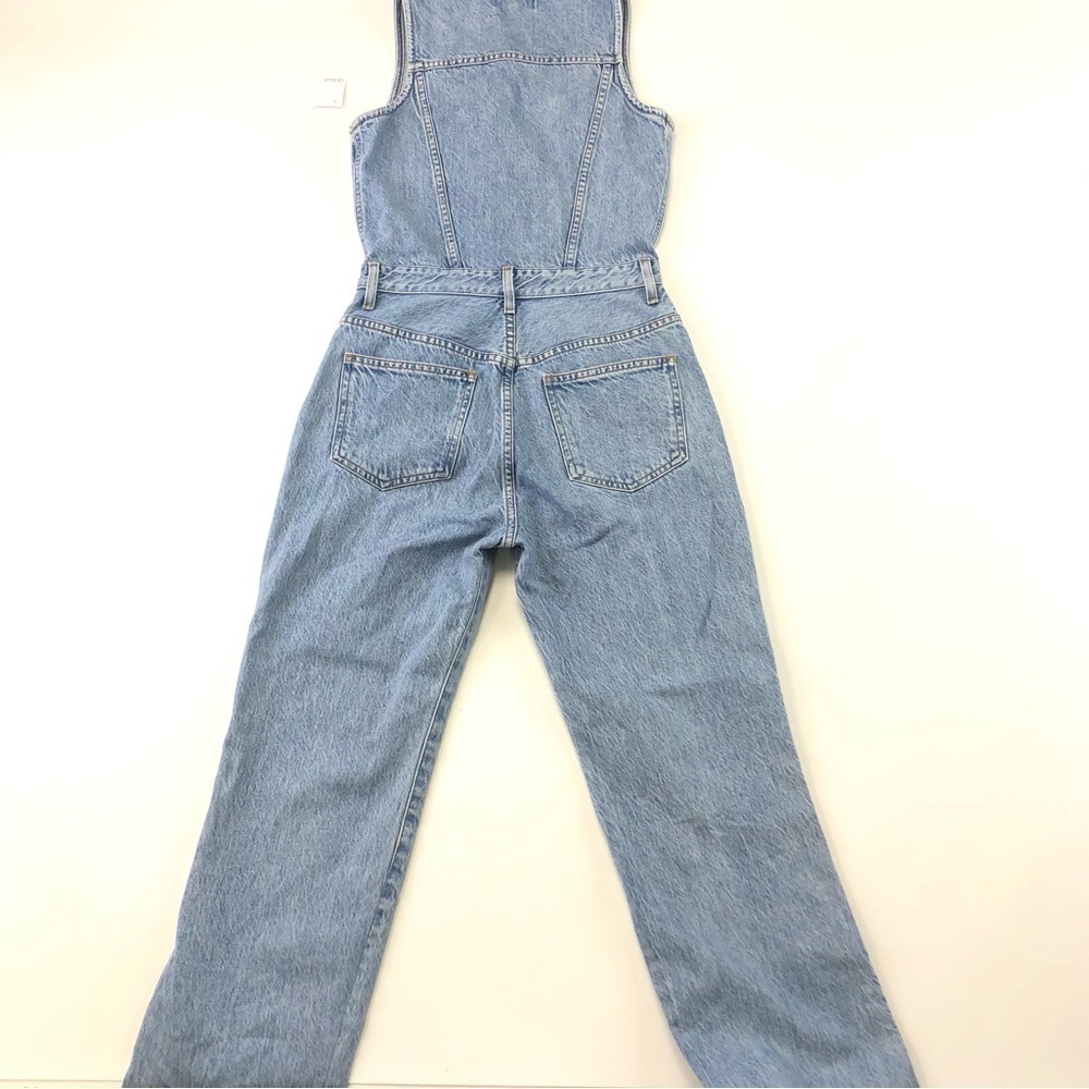 AGOLDE 70s Denim Jumpsuit Sleeveless Button Front womens Size 0 Festival - Picture 15 of 16